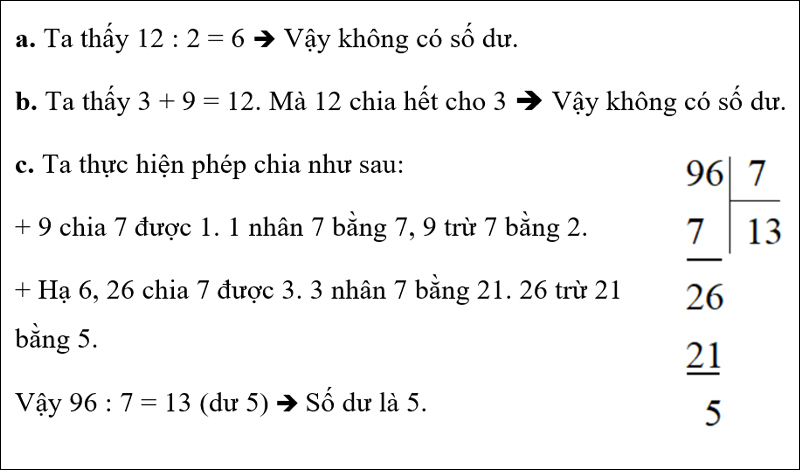 Bài giải bài tập 3, câu a, b và c
